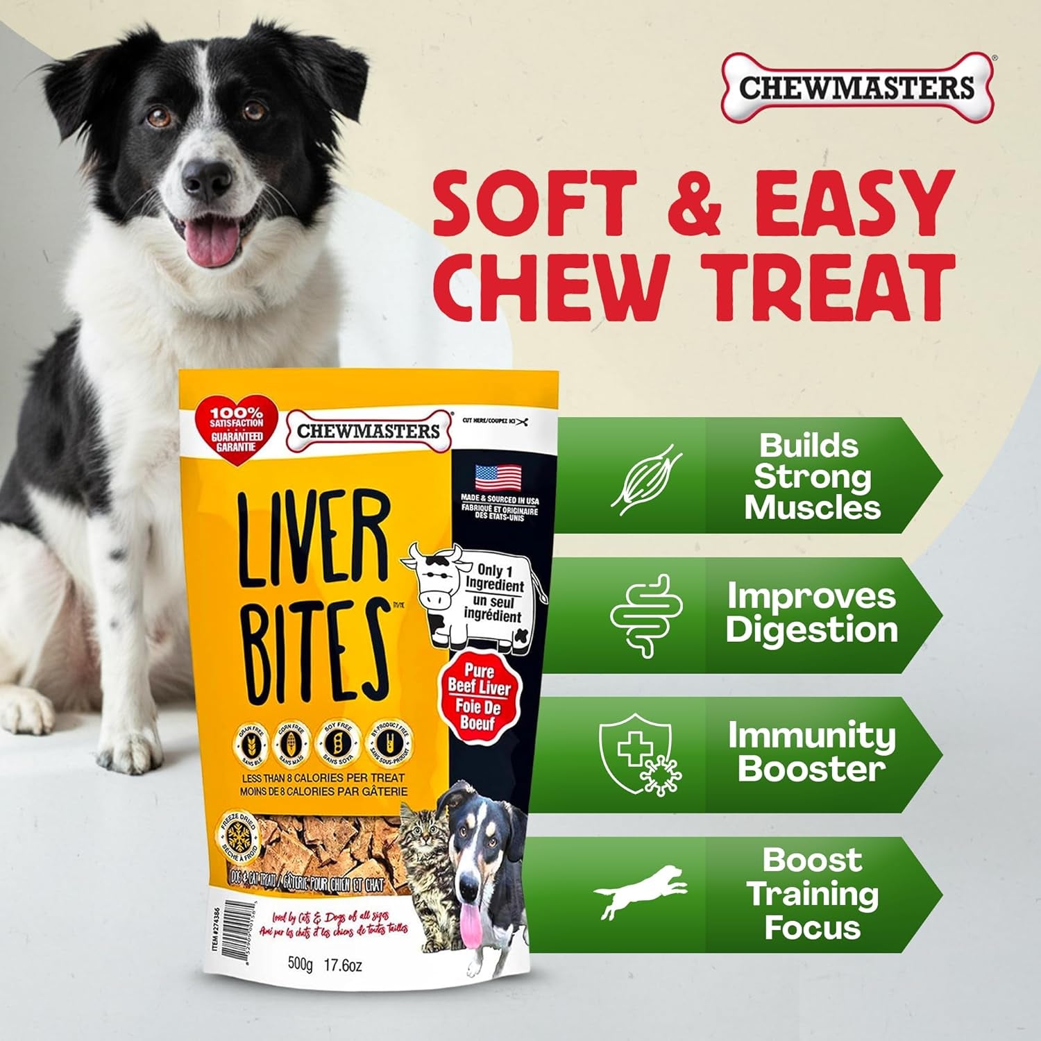 chewmasters-100-pure-beef-liver-bites-17-6oz-freeze-dried-cat-dog-treats-all-natural-high-protein-training-treats-grain-free-healthy-real-meat-flavor-for-all-life-stages-no-additives-made-in-usa