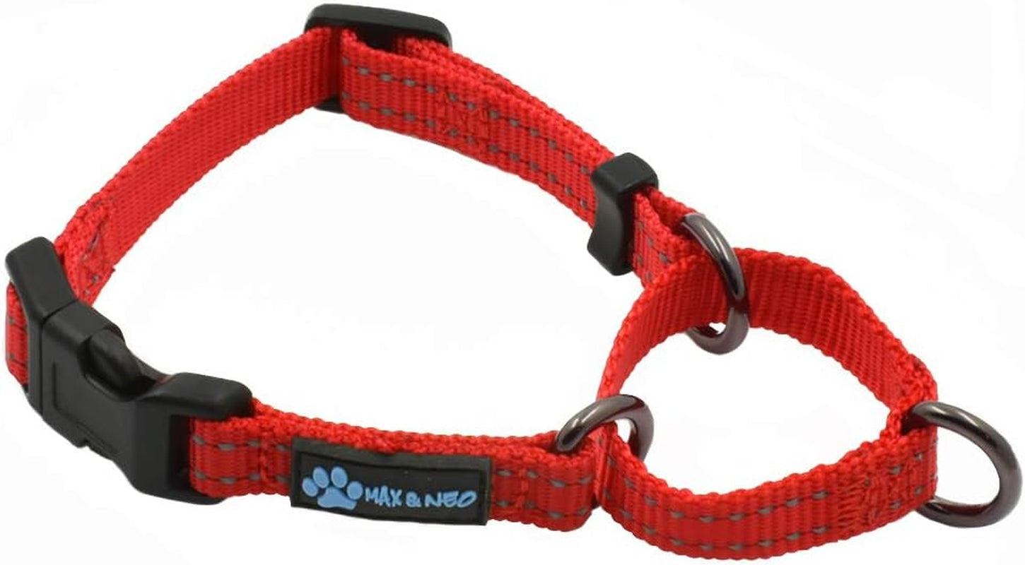 max-and-neo-nylon-martingale-collar-we-donate-to-a-dog-rescue-for-every-collar-sold-medium-orange