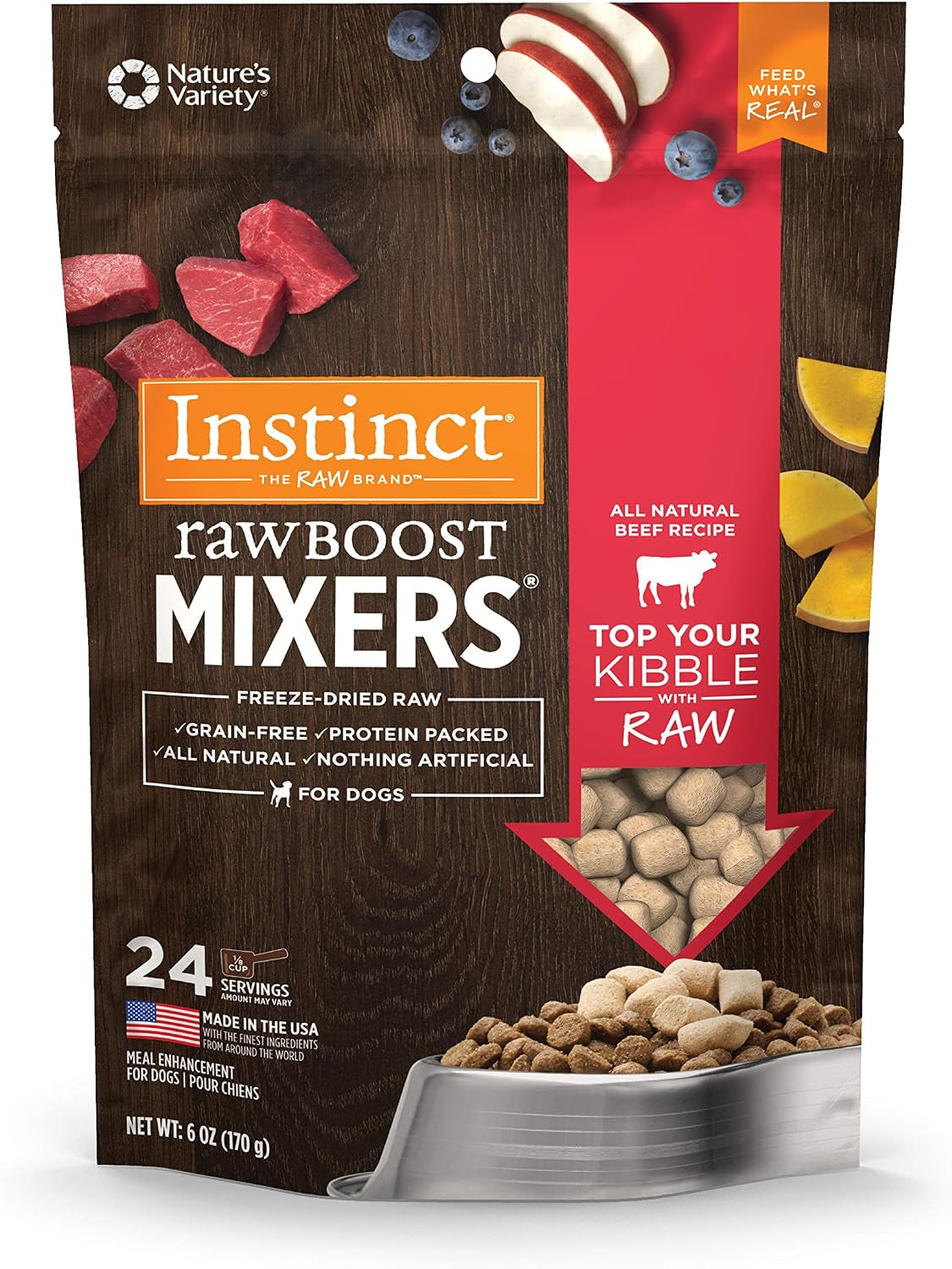 instinct-freeze-dried-mixers-dog-food-toppers-gut-health-5-5-oz-bag