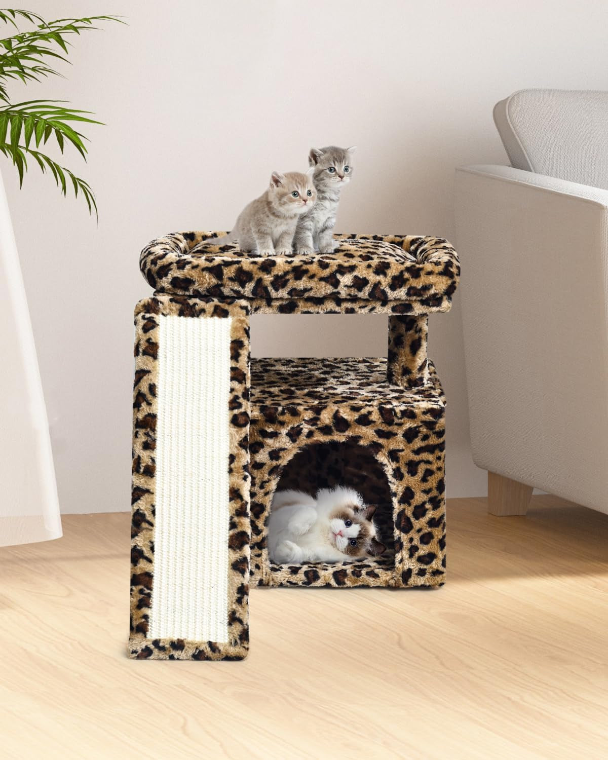 small-leopard-print-cat-tree-for-indoor-cats-short-tower-with-scratching-post-ramp-pad-condo-with-perch-bed-kittens-play-house-hanging-plush-ball-cave-for-resting-leopard-print