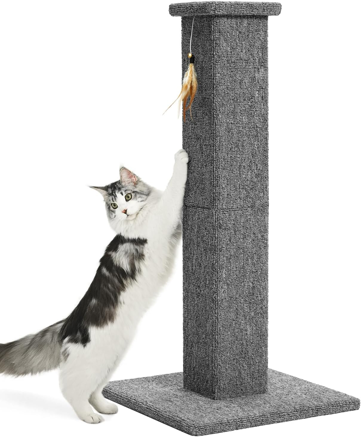 made4pets-cat-scratching-post-for-indoor-cats-carpet-cat-scratcher-32-soft-carpet-surface-for-cats-that-prefer-fabric-scratching-stable-base-full-body-stretching-ideal-for-kittens-adult-cats