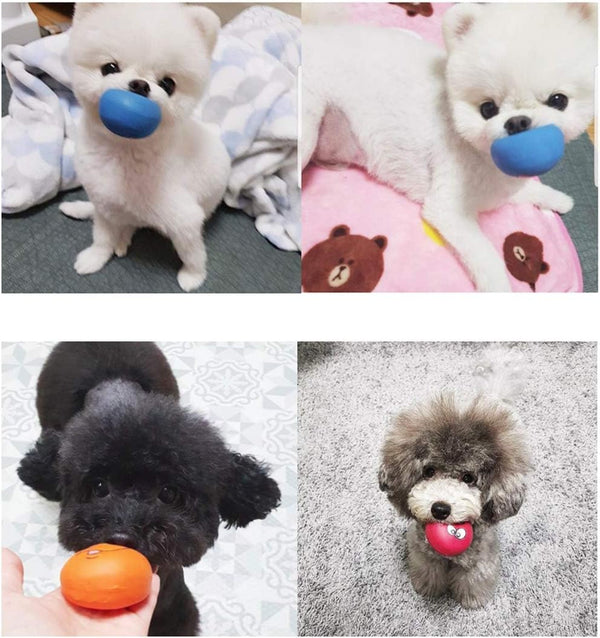 Smile Face Dog Squeaky Toys Soft Latex Squeak Balls for Puppy Small Pet Dogs 6 Pcs/Set4