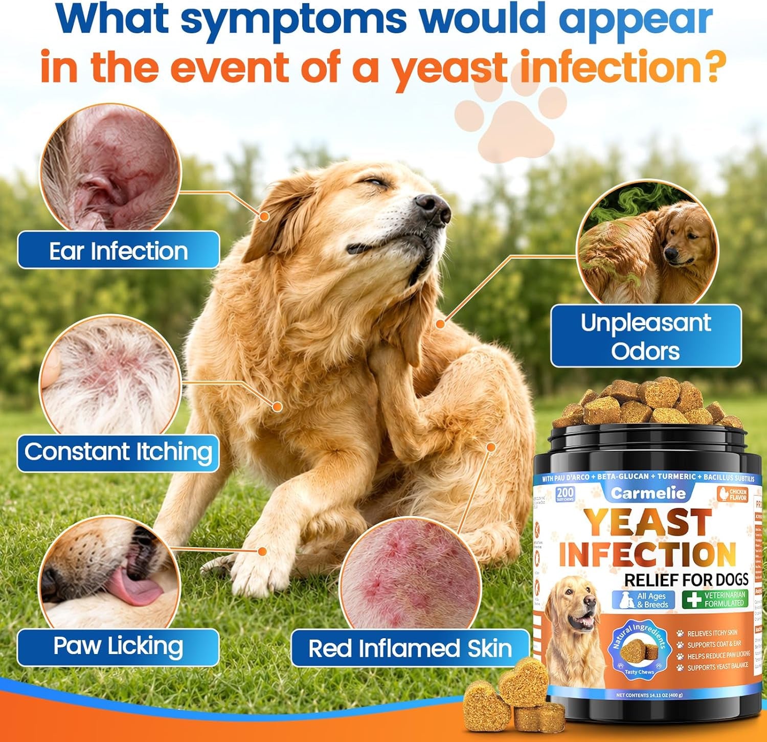 yeast-infection-treatment-for-dogs-200-chew-carmelie-yeast-balance-healthy-itch-relief-ear-paw-care-for-dog-allergy-supports-inflammation-relief-for-dogs-chinken-flavor-70-days-supply