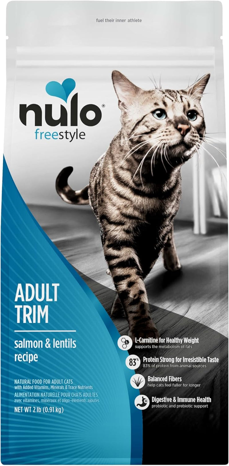 nulo-freestyle-adult-trim-dry-cat-food-salmon-lentils-high-protein-grain-free-weight-management-kibble-with-probiotics-l-carnitine-4lb-bag