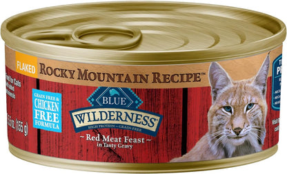 Blue Buffalo Wilderness Wild Delights High Protein Grain Free, Natural Adult Meaty Morsels Wet Cat Food, Chicken & Turkey, Chicken & Trout, Chicken & Salmon 3-Oz Cans (12 Count - 4 of Each Flavor)12