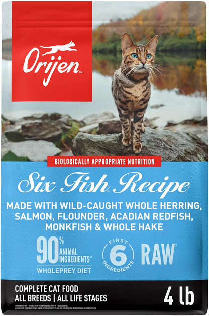 ORIJEN Grain Free WHOLEPREY Dry Cat Food Original Recipe 4Lb. Bag | 90% Animal Ingredients, Freeze Dried, Fresh or Raw Ingredients, High Protein, Heart Health, Free-Run Poultry11