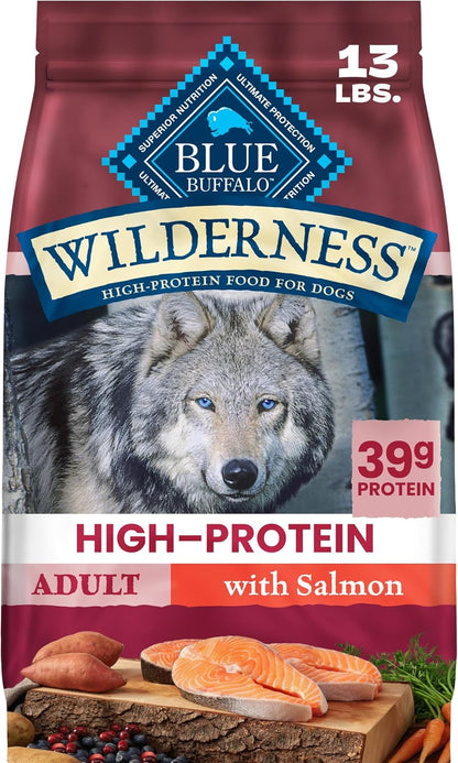 Blue Buffalo Wilderness Chicken Adult Dry Dog Food with Wholesome Grains + Antioxidant-Rich Fruits & Veggies, 39G Protein, Vibrant Energy for an Active Life, Made with Natural Ingredients, 28 Lbs.13