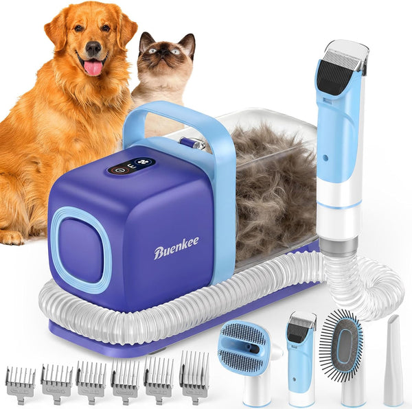 Buenkee Dog Grooming Vacuum Kit, 15000Pa Clipper, Shedding Brush, 2L, White | Brush, Trim and Deshed at Home with Less Flying Fur, Mess-Control Suction and Fewer Emptying Breaks during Longer Sessions10