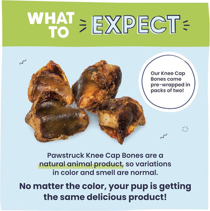 Pawstruck Natural Knee Cap Dog Bones - Treats for Aggressive Chewers, Low Fat & High Protein Chews, Beef Flavor, Long-Lasting Rawhide Alternatives - 10 Pack, Packaging May Vary4