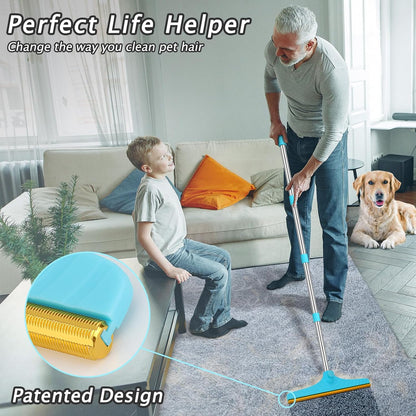 Carpet Rake for Pet Hair Removal Tool, Dog Cat Hair Remover for Furniture | 60'' Pet Hair Remover Broom for Pet Owner Reusable Hair Remover with Adjustable Handle, Carpet Brush for Rugs, Mats, Couch2