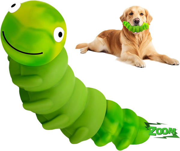 Indestructible Dog Toys for Aggressive Chewers, Tough Chew Proof Toy for Large Dogs, Squeaky Rubber Chew Toy with Beef Flavor for Boredom & Anxiety Relief (Green)1