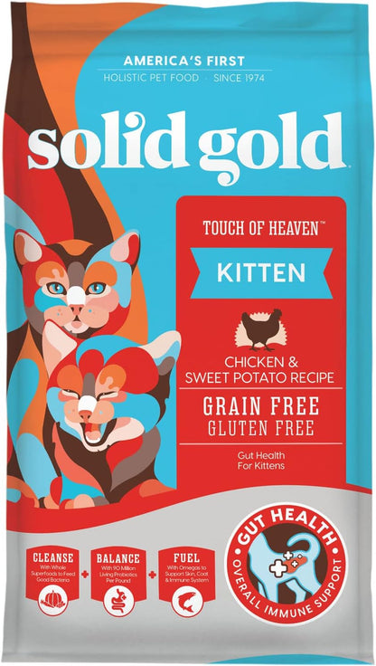 Solid Gold High Protein Dry Cat Food - Grain Free & Gluten Free Chicken Cat Dry Food W/Probiotics for Gut Health & Digestion - High Fiber & Omega 3 - Low Carb Superfood Kibble for Cats All Ages -12LB13
