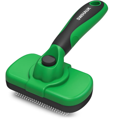 Swihauk Self Cleaning Slicker Brush - Skin Friendly Deshedding Grooming Tool for Dogs & Cats, Suitable for Shedding & Haired Pets, with Pet Supplies Accessories, Blue8