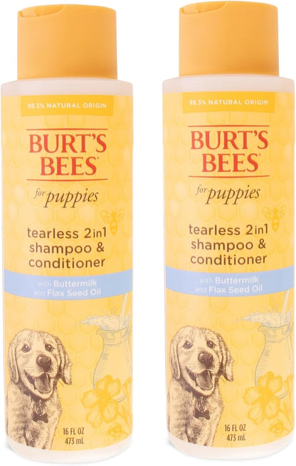 Burt’S Bees for Pets Tear Free Puppy Shampoo & Conditioner with Buttermilk, 2 in 1 Gentle Dog Shampoo for Puppies, Cleans and Conditions Sensitive Skin, 16 Fl Oz | Gentle 2-In-1 Formula Cleans and Conditions Sensitive Puppy Skin and Coat; Tearless for Easy Bath Time13