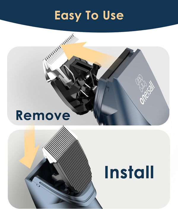 Oneisall Quiet Cat Clippers for Matted Hair & Long Hair, Cat Shaver | Cordless Cat Grooming Kit, LCD Display, 6 Guard Combs, 240-Min Runtime, 2-Speed Low Noise Trimmer for Cats & Small Dogs8