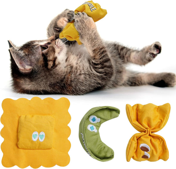 Cactus Catnip Toys, 100% Pure Organic Catnip-Filled Toys without Cotton | 5 Pack Interactive Kitten Toy for Anxiety Relief, Soft Cute Teething &Chew Toys for Indoor Cats10
