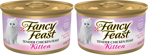 Purina Fancy Feast Kitten Tender Chicken Feast Wet Kitten Food Pate - (Pack of 24) 3 Oz. Cans11