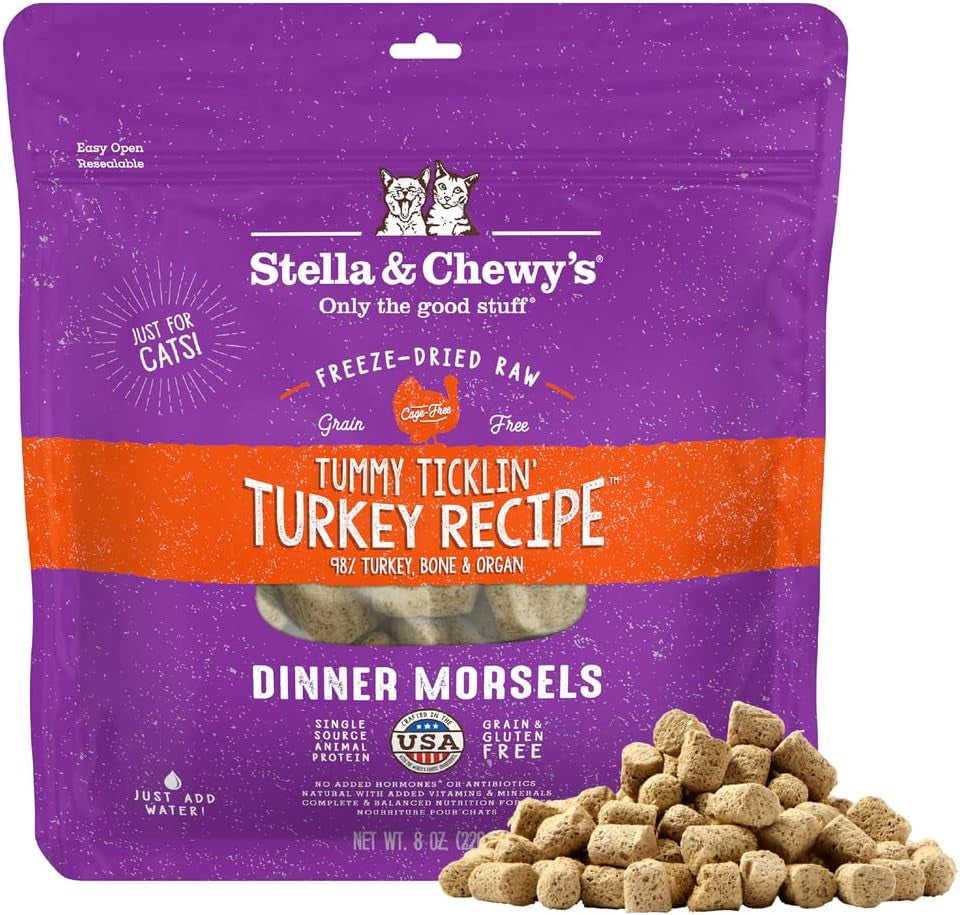 stella-chewys-freeze-dried-raw-cat-dinner-morsels-premium-chicken-recipe-with-98-cage-free-meat-organs-natural-grain-free-cat-kitten-food-made-in-usa-18-oz