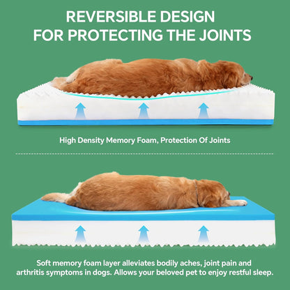 HOMBYS 7” Thickness Orthopedic Dog Bed for Large Giant Dogs, Double-Layer Memory Foam Waterproof Washable XXL Dog Sofa Bed with Bolster Headrest, Ultra-Supportive for Joint & Arthritis Relief2