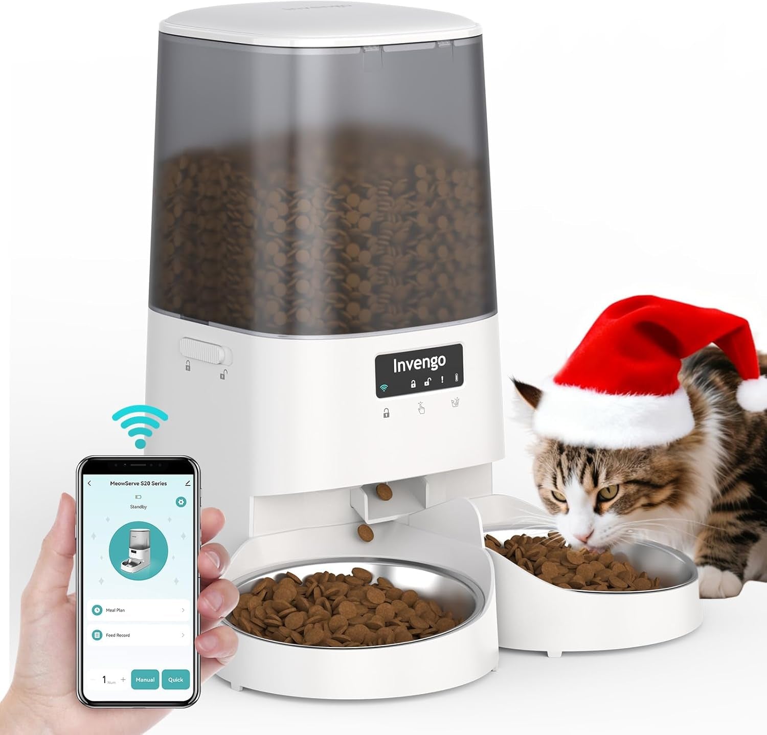 automatic-cat-feeder-with-app-control-5l-food-dispenser-for-cats-and-small-dogs-2-4-5g-wi-fi-programmable-portions-anti-jam-fresh-lock-stainless-steel-bowl-easy-to-clean