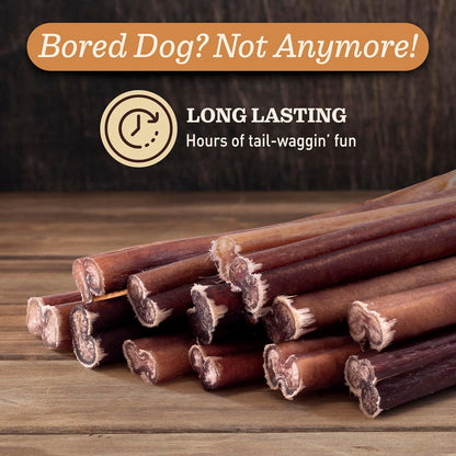 Pet Odor-Free Standard Bully Sticks (12", 5 Pack) – 100% Grass-Fed Beef Pizzle Dog Chews, Fully Digestible & Long-Lasting Dental Treats4