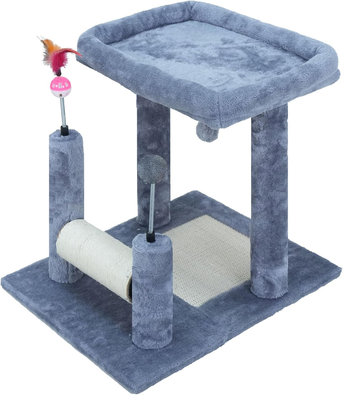 roypet-multifunctional-cat-scratching-posts-for-indoor-kittens-cat-scratching-posts-for-play-and-activity-scratching-posts-with-feather-toys-and-plush-perch-bed-grey
