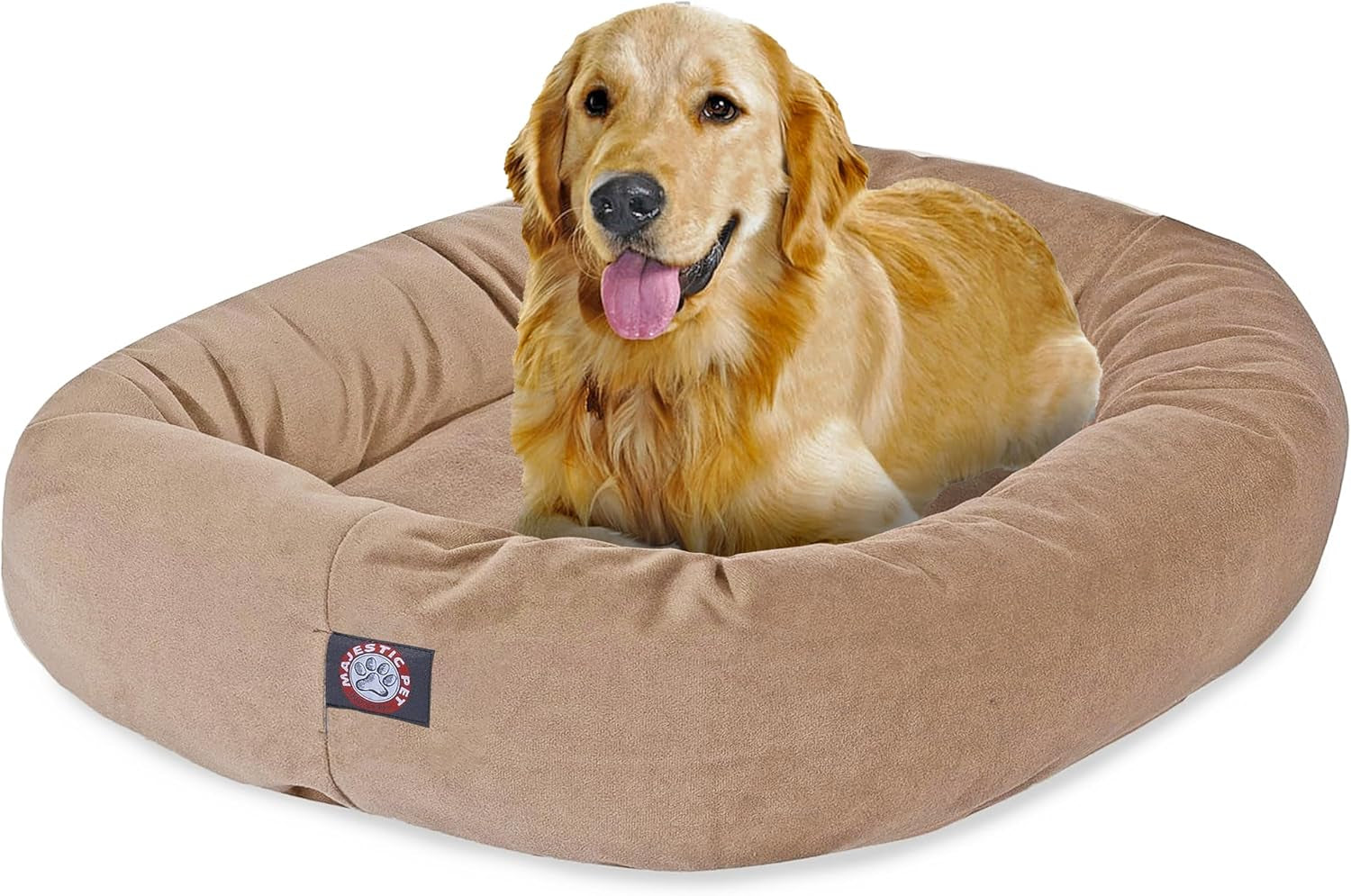 majestic-pet-32-inch-suede-calming-dog-bed-washable-cozy-soft-round-dog-bed-with-spine-support-for-dogs-to-rest-their-head-fluffy-donut-dog-bed-32x23x7-inch-round-pet-bed-medium-sage