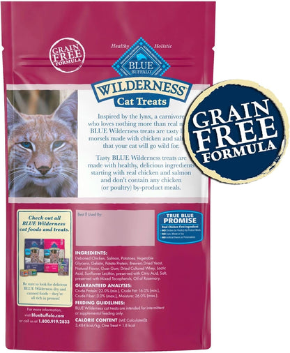 Blue Buffalo Wilderness Grain Free Soft-Moist Chicken & Salmon Cat Treats, 2-Oz. Bag2