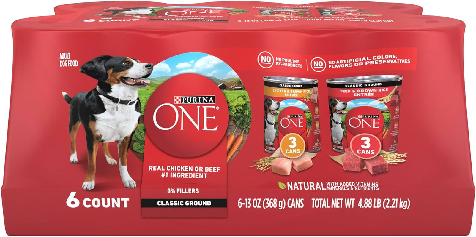 purina-one-classic-ground-chicken-and-brown-rice-and-beef-and-brown-rice-entrees-wet-dog-food-variety-pack-pack-of-6-13-oz-cans