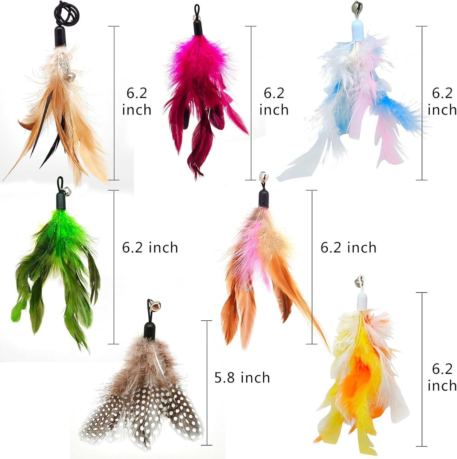 12-pack-cat-wand-feather-toy-refills-with-bells-natural-feather-replacement-for-interactive-teaser-toys-colorful-wand-attachments-durable-and-safe-cat-toy-accessories-for-exercise-and-play