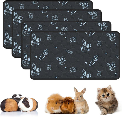 2-Pack Guinea Pig Cage Liner, 24" X 47" Reusable Guinea Pig Bedding Washable Absorbent Pee Pads for Dogs Rabbit Chinchilla Hamster, Leakproof & anti Slip12