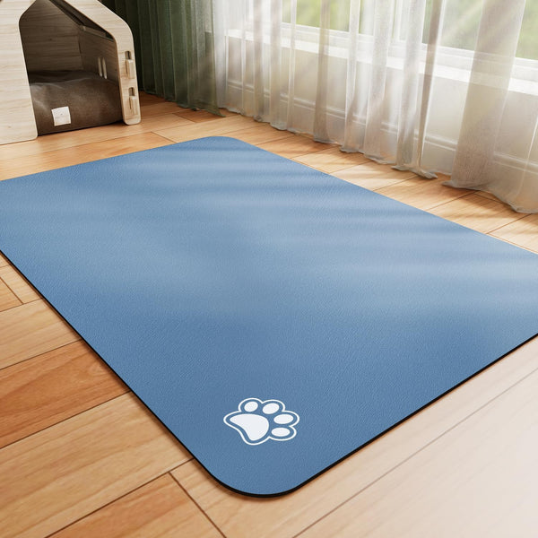 Hotlive Dog Food Mat - Absorbent Cat Mat for Food and Water, No Stains Pet Feeding Bowl Mat, Easy to Clean Pet Placemats, Quick Dry Dog Water Dispenser Mat for Messy Drinkers | Dark Grey 12"X 19"25
