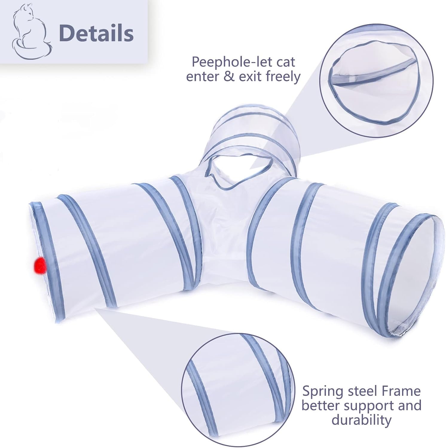 cat-tunnel-collapsible-tube-with-1-play-ball-toys-3-ways-tunnels-for-indoor-cats-puppy-kitty-kitten-rabbit-white-and-gray