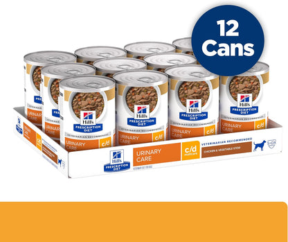 HILL'S PRESCRIPTION DIET C/D Multicare Urinary Care Wet Dog Food | #1 Veterinarian Recommended, Chicken & Vegetable Stew, 12.5 Oz. Cans, 12-Pack3