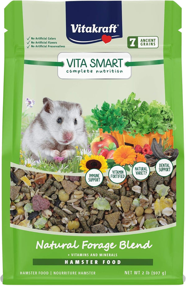 Vitakraft Wholesome Vita Smart Hamster Food – Probiotics Fruits and Vegetables – Fortified with Vitamins and Minerals – 2 Lbs1