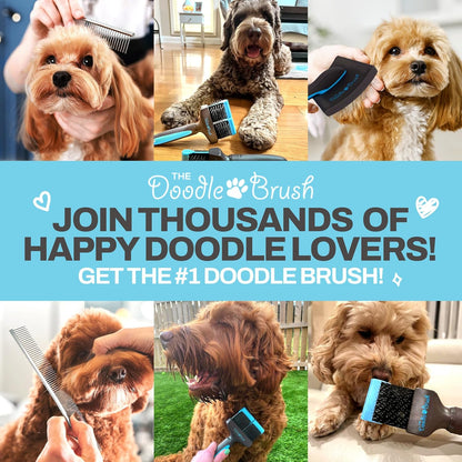 The Doodle Brush Metal Dog Combs for Grooming Matting, Finishing Comb | Large Stainless Steel Dog Grooming Comb, Removes Knots, Tangles, Mats, Poodles, Labradoodle, Cockapoo Pet Combs, Gentle Care5