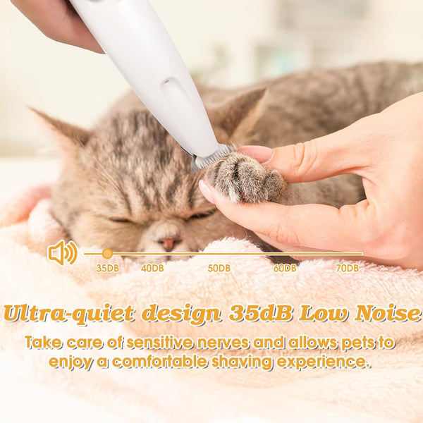 Palksky Dog Paw Trimmer, Upgraded 18Mm-Blade Electric Dog Clippers for Groomming-With Led Display, Waterproof Pet Micro Precisiion Trimmer, Rechargeable Hair Shaver for Paws, Ears, Face, Rump-And Eyes3