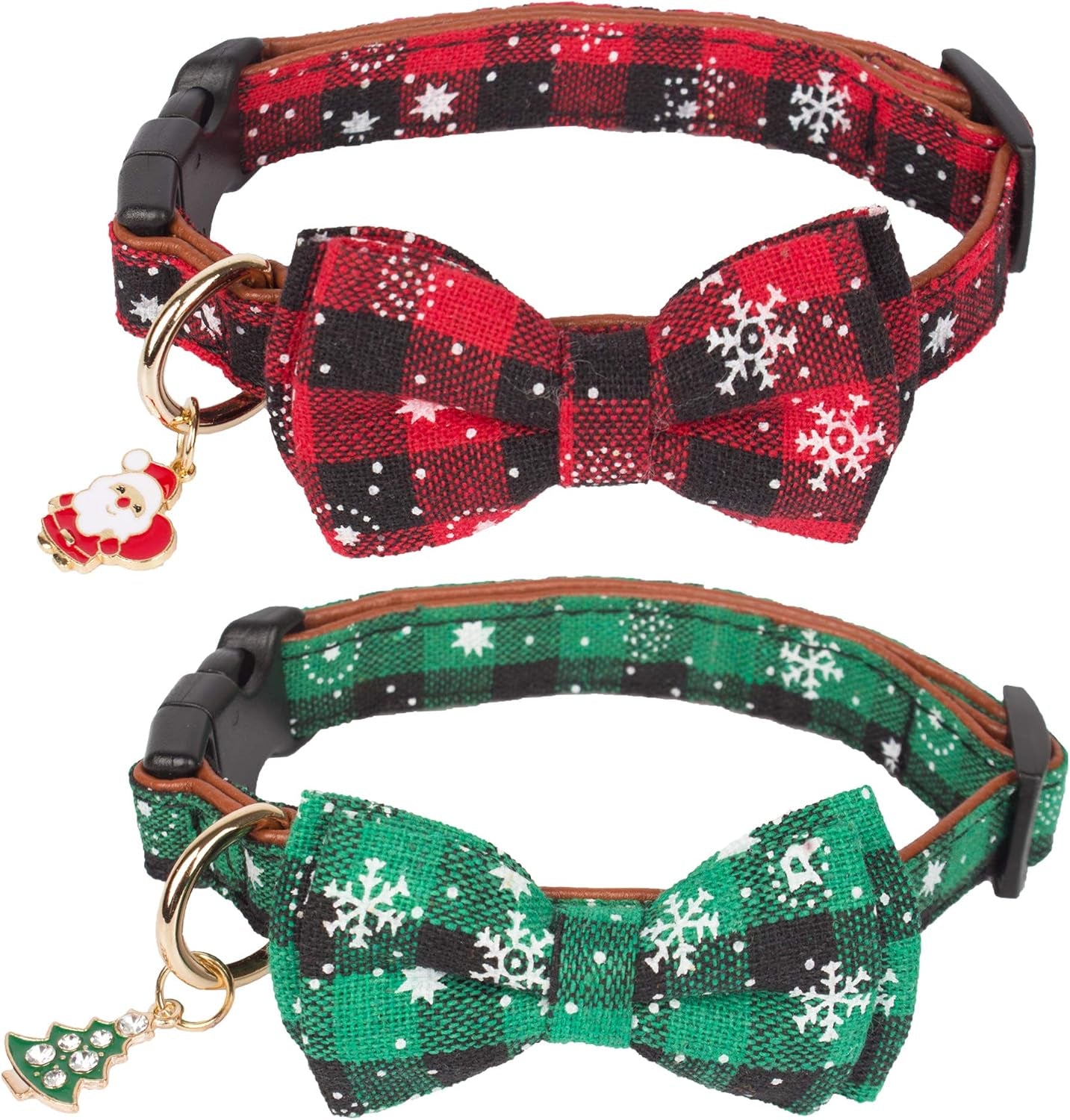 2-pack-christmas-dog-collar-with-bow-tie-classic-plaid-red-green-dog-collars-with-removable-bowtie-christmas-collars-for-large-dogs-pets-large