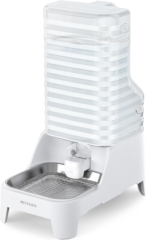 Automatic Dog Water Bowl Dispenser with Patented Faucet - 8L Large Gravity Cat Water Dispenser with Filter & Adjustable Base, Wide Mouth for Easy Clean, Bpa-Free, Stainless Steel Pet Waterer for Pets10