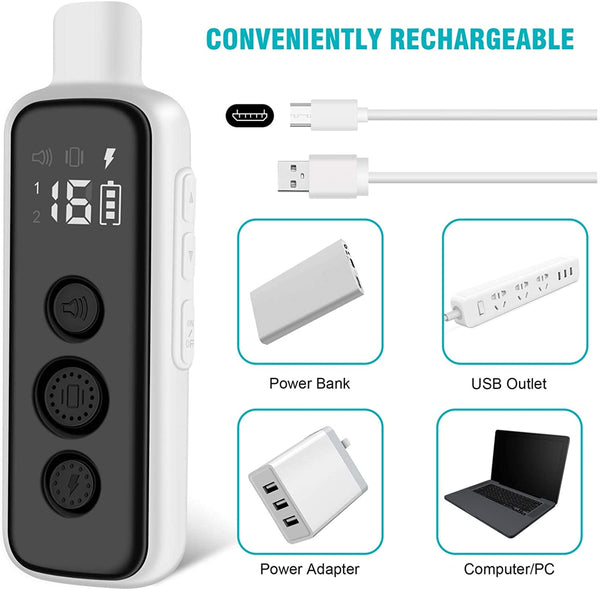 Bousnic Dog Shock Collar for 2 Dogs - (8-120Lbs) Waterproof Rechargeable Electric Dog Training Collar with Remote for Small Medium Large Dogs with Beep Vibration Safe Shock Modes(Grey)7