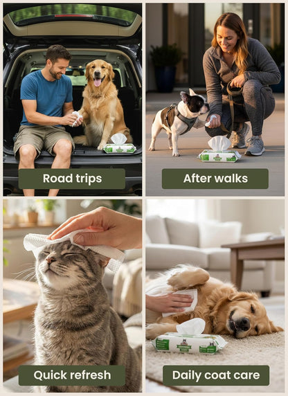 Pogi’S Dog Grooming Wipes – Hypoallergenic Pet Wipes for Paws, Body & Butt – Cleaning & Hydrating, Fragrance Free, 100 Count4