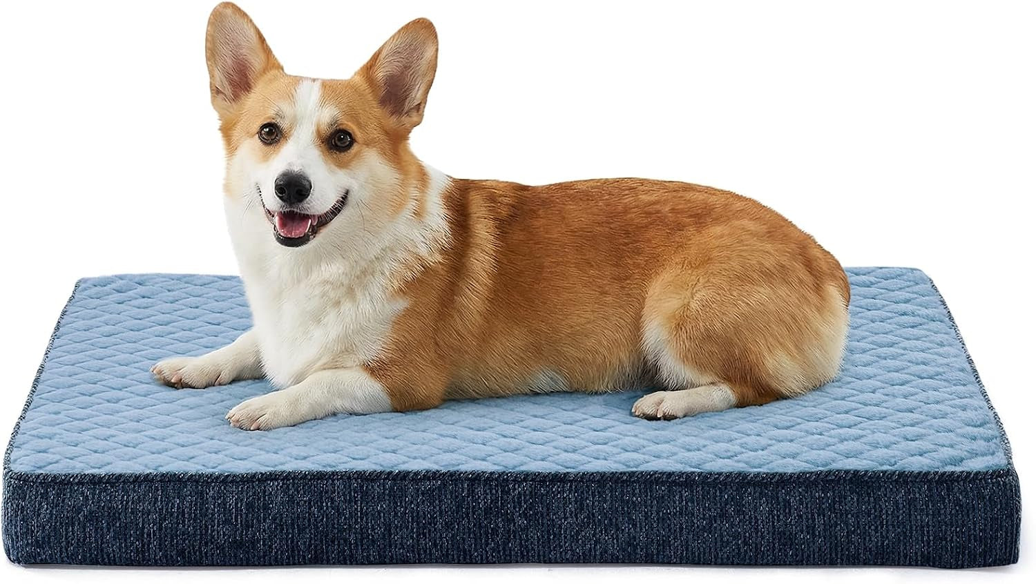 joejoy-orthopedic-xl-dog-bed-for-large-dogs-waterproof-dog-bed-for-crate-with-washable-removable-cover-extra-thick-egg-crate-memory-foam-pet-beds-grey-41x27