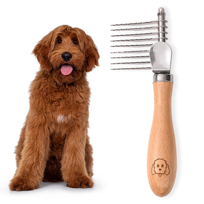 Dematting Comb for Dogs, Undercoat Rake Grooming Tool for Matted Pet Hair | Best Dematting Brush for Doodles & Poodles, Detangling De Matted Hair, Tool for Removing Shedding Fur, Cat Deshedder Brushes10