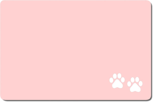 Rnivvi Dog Food Mat, 12" X 19" Flower Absorbent Dog Cat Bowl Mat for Food and Water, Cute Anti-Slip Rubber Pet Feeding Rug Protect Floors, Puppy Placemat for Feeding & Watering Supplies, Tropical29