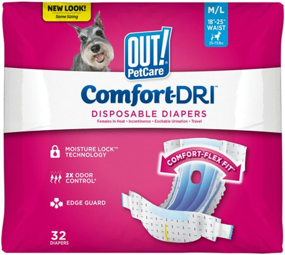 out-petcare-female-dog-diapers-disposable-dog-diapers-m-l-32-count-dog-diaper-potty-training-incontinence-support-leak-proof-puppy-training-dog-in-heat-disposable-protection-secure-fit
