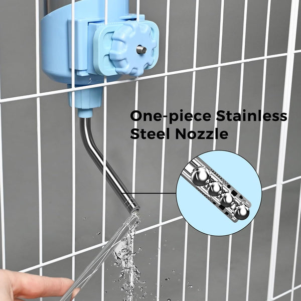 Vannon Top Fill Small Animal Water Dispenser for Cage, 23Oz Auto Feeding Crate Water Bottle for Rabbit, Chinchilla, Ferret, Guinea Pig, Squirrel, Hedgehog, Pet Nozzle Diameter: 10Mm, BPA Free, Blue8
