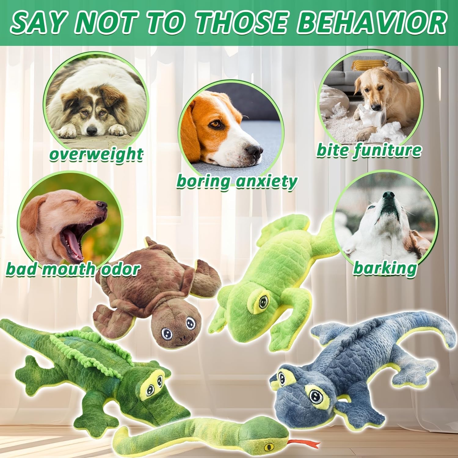 lechong-stuffed-animal-dog-toys-5-pack-tough-squeaky-dog-toys-plush-toys-assortment-great-value-pet-toys-bundle-woodland-series-chew-toys-for-large-medium-and-small-dogs-puppy-pet-toys