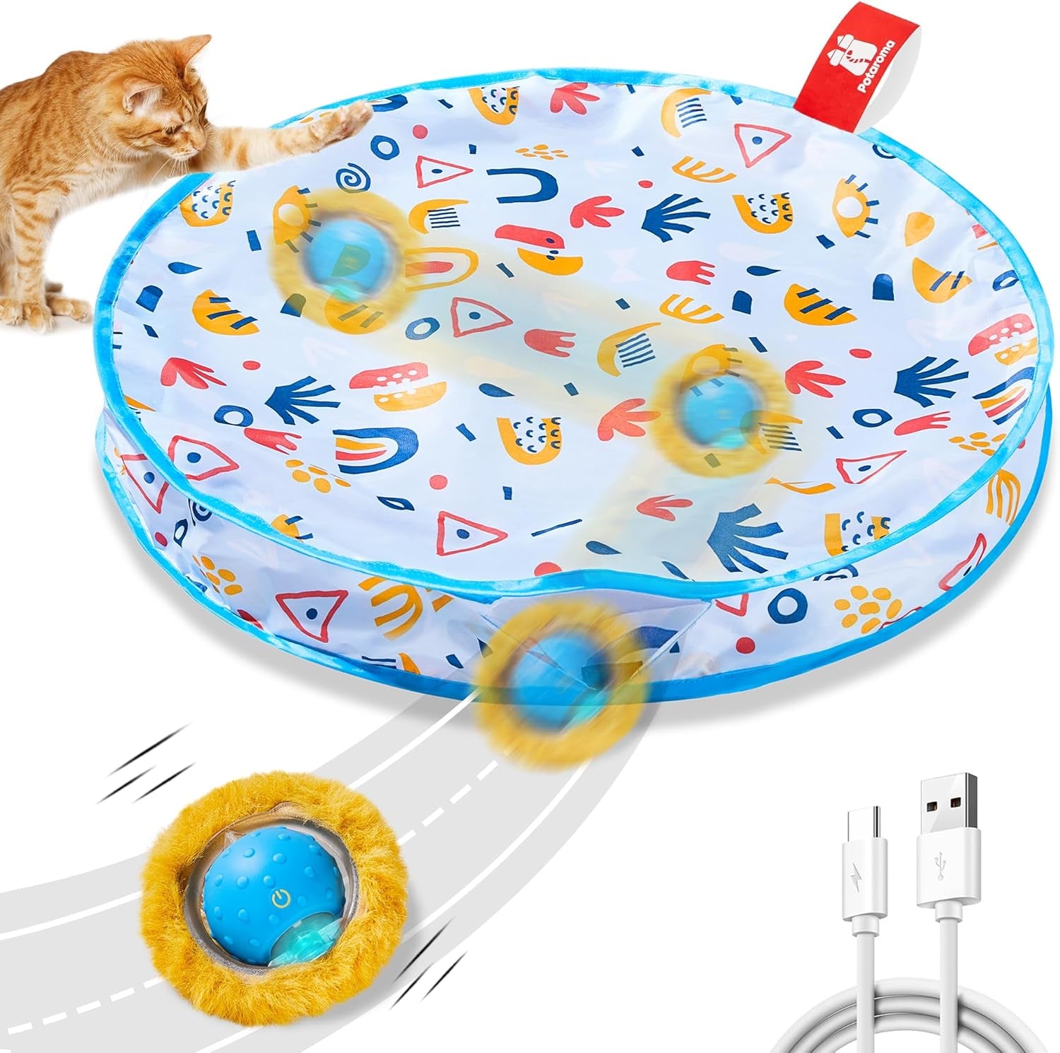 potaroma-interactive-cat-toys-fast-moving-ball-in-play-mat-automatic-motion-activated-ball-hide-and-seek-for-indoor-exercise-kicker-animal-squeaky-28-inch-mat-automatic-motion-activated-ball-hide-and-seek-for-indoor-exercise-kicker-animal-squeaky-28-inch-mat