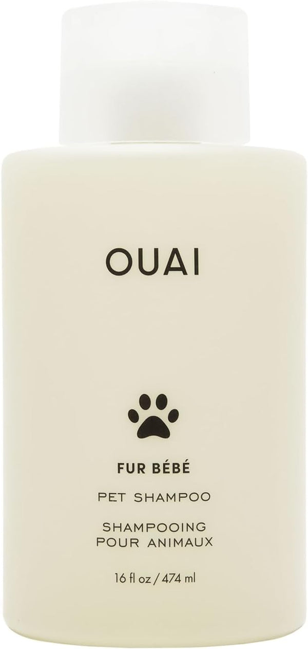 OUAI Fur Bébé Pet Shampoo - Cat & Dog Shampoo for Gentle Cleansing, Hydration & Shine - Vegan & Cruelty-Free Pet Supplies with Aloe Vera & Panthenol - Mercer Street Scent (16 Fl Oz)1