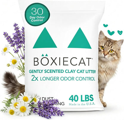 Boxie Premium Unscented Clumping Cat Litter 30+ Day Odor Control 16 Lb8